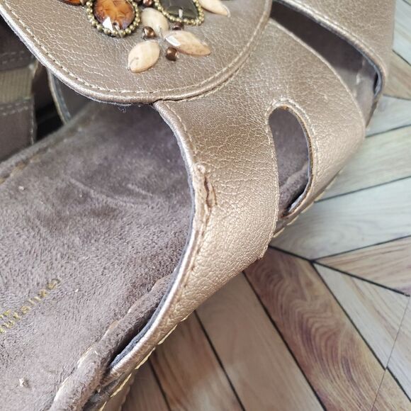 Soul By Naturalizer Brown Beaded Slide Sandal Women Size 10 - Picture 8 of 9